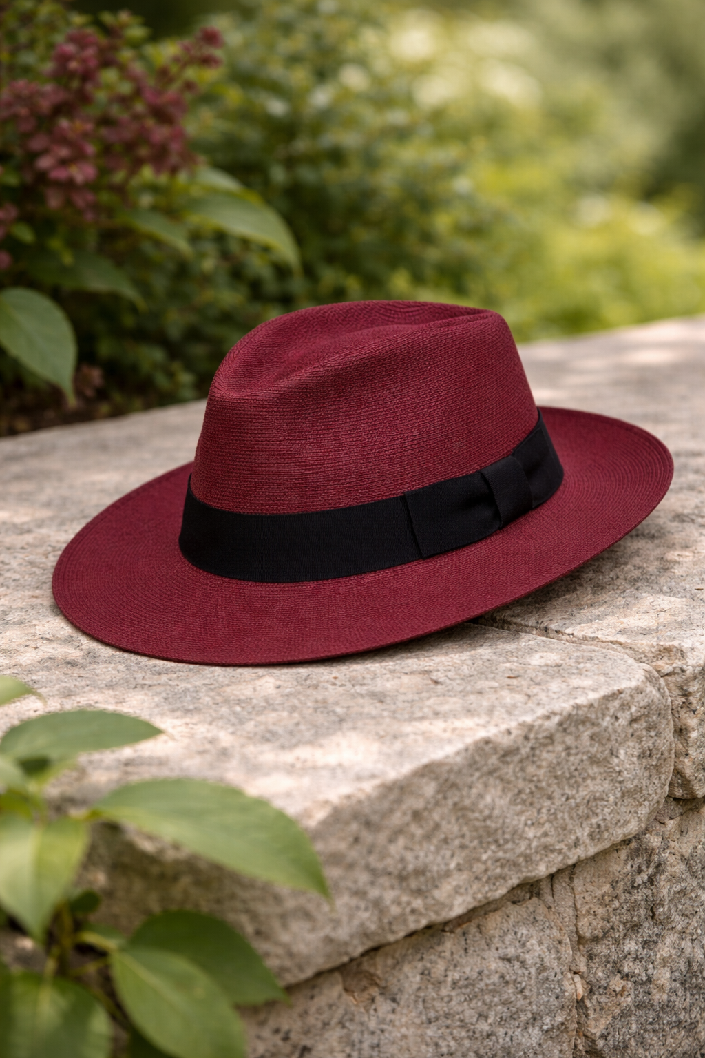 Fedora Panama Hat Wine | The Color Edit