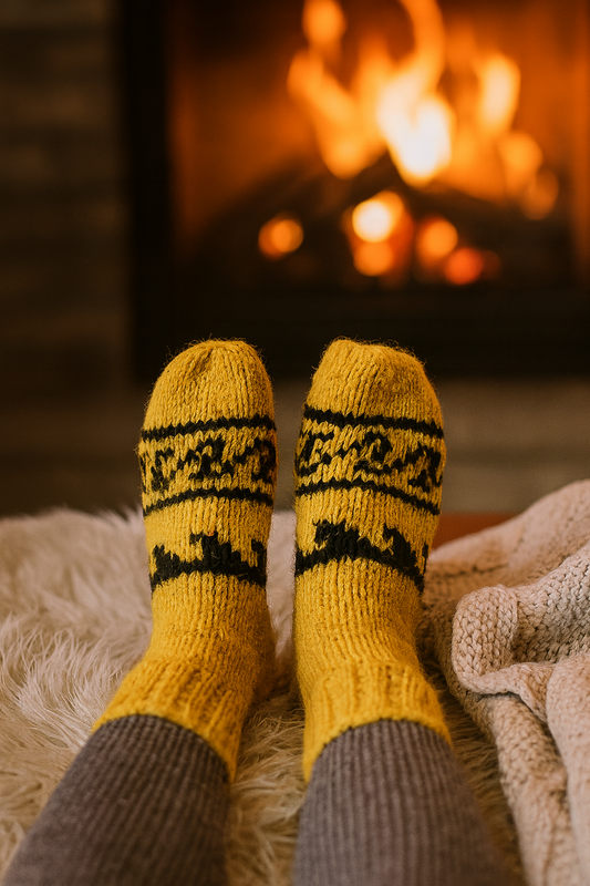 Yellow Alpaca Socks
