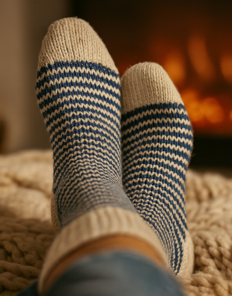 Classic Striped Alpaca Socks