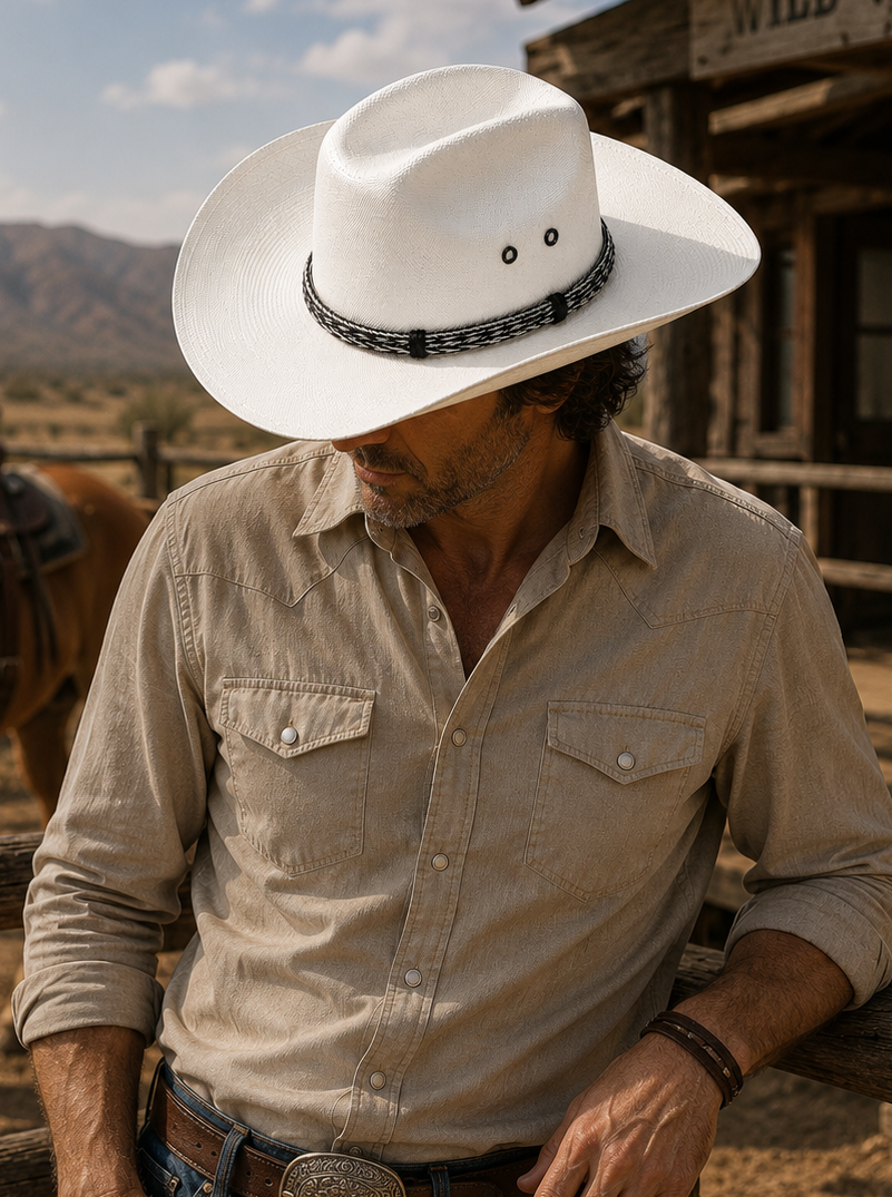 Gamboa Cowboy Panama Hat | White