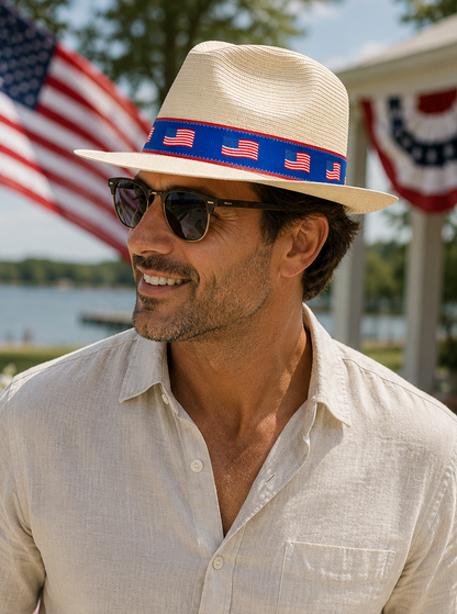 Patriotic American Flag Hat Band