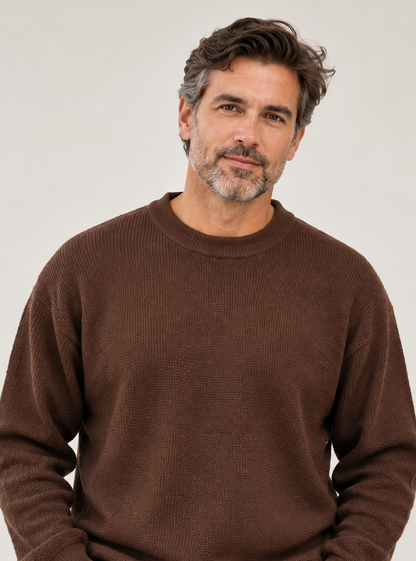 Unisex Alpaca Blend Sweater | Chocolate Brown