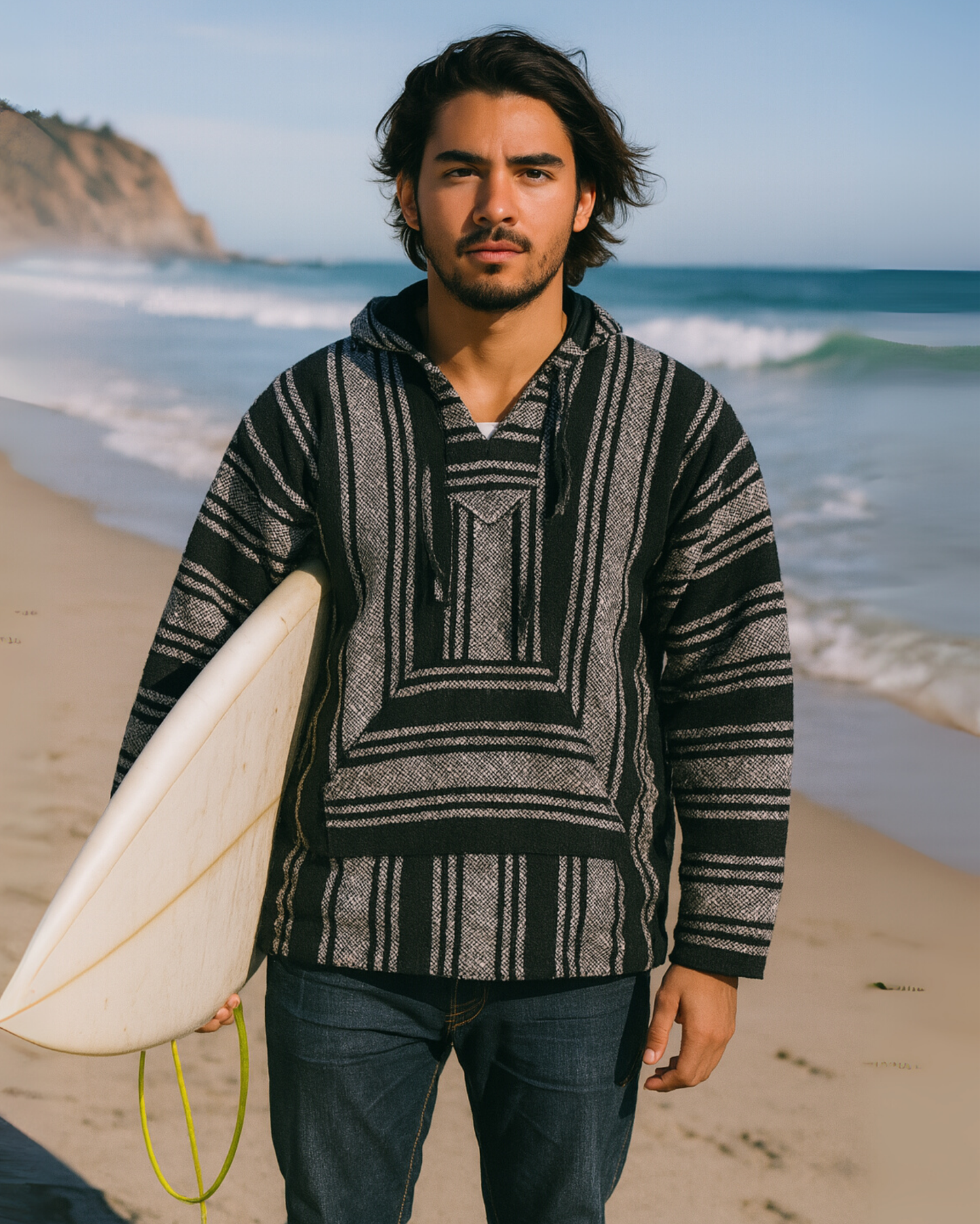 Hoodie Baja Mexicain pour Hommes et Femmes | Hoodie Unisexe | Noir