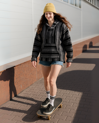 Hoodie Baja Mexicain pour Hommes et Femmes | Hoodie Unisexe | Noir