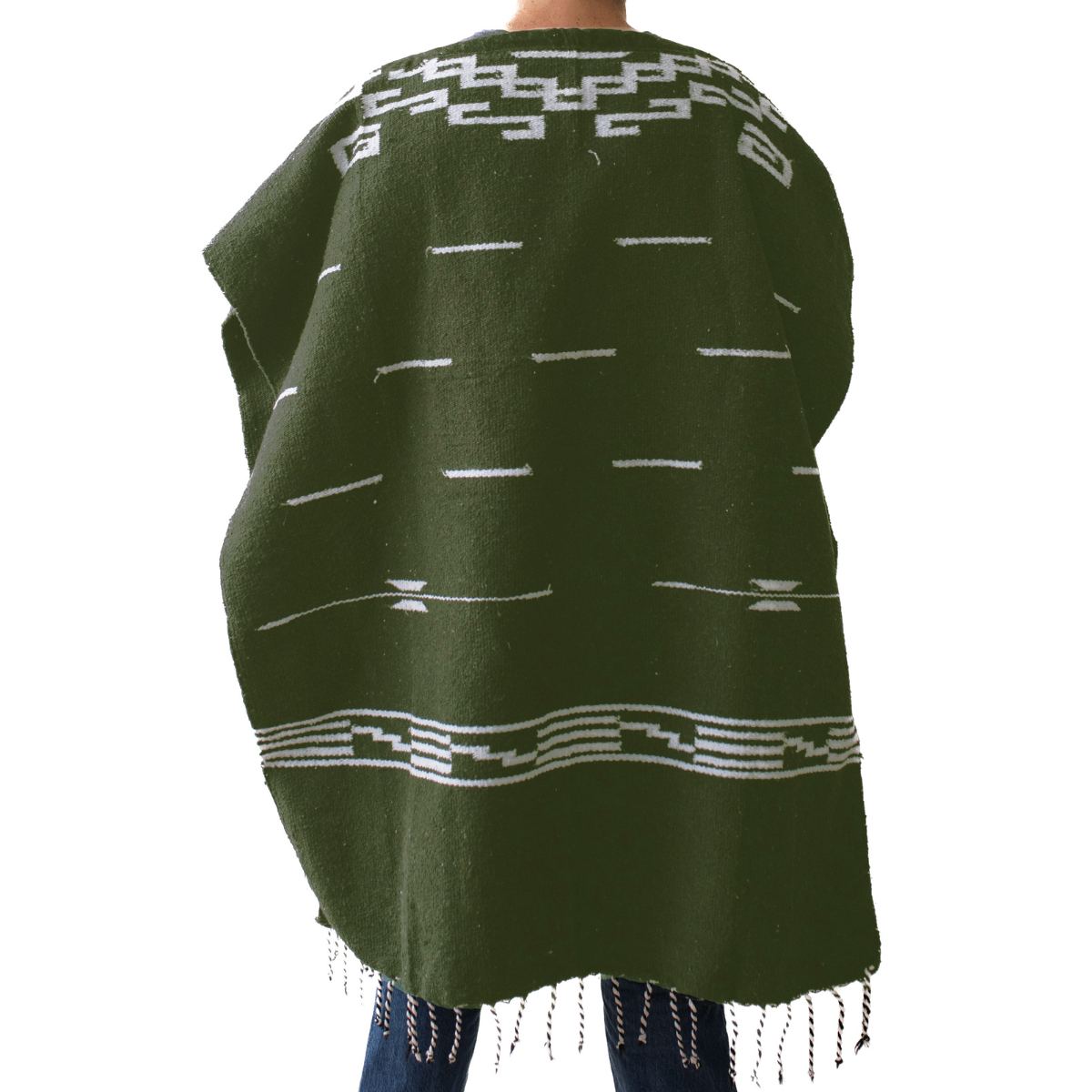Mexican Poncho for Men - Clint Eastwood Poncho - GREEN