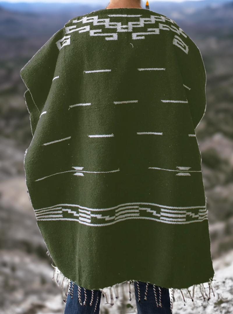 Gamboa Alpaca Wool Mexican Poncho with Hood for Men Gamboa Alpaca Wool Mexican Poncho with Hood for Men