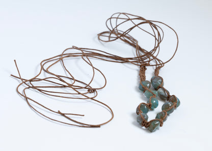 Western Hat Band | Turquoise Chip & Leather Cord