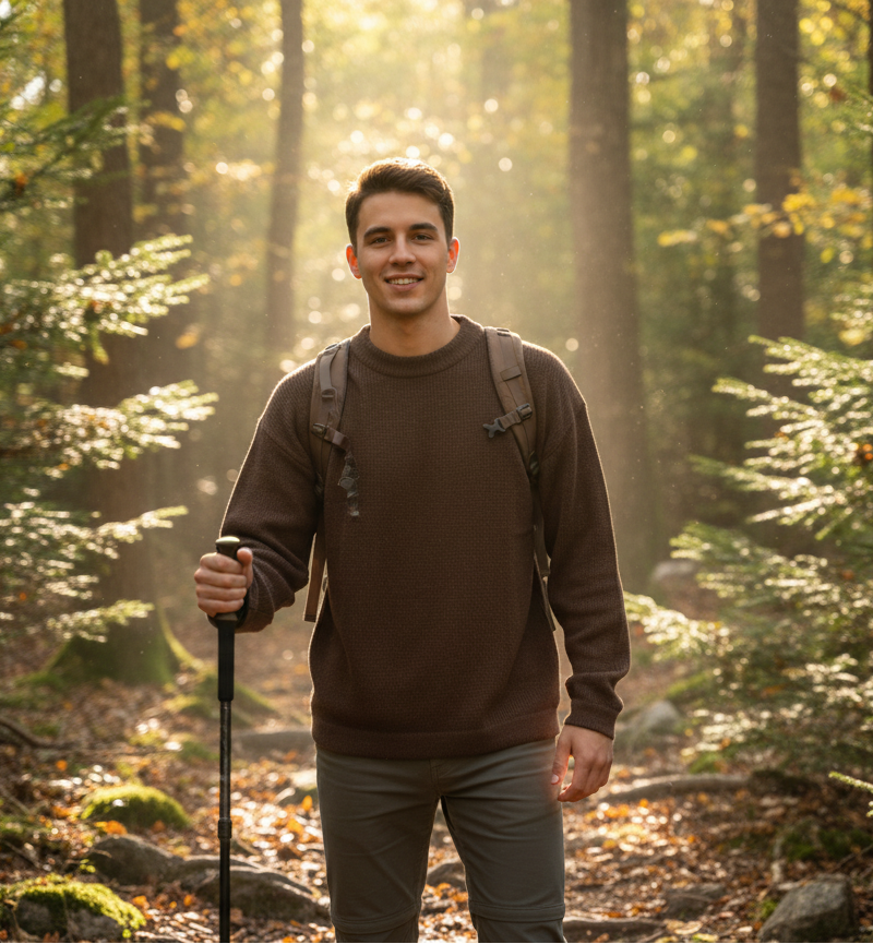 Unisex Alpaca Blend Sweater | Chocolate Brown