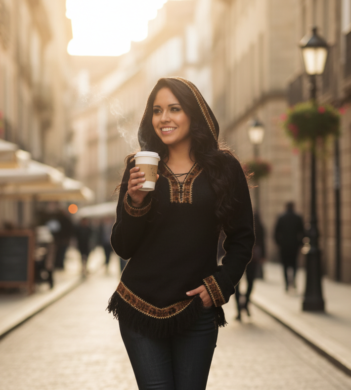 Alpaca Womens Hoodie with Fleeces