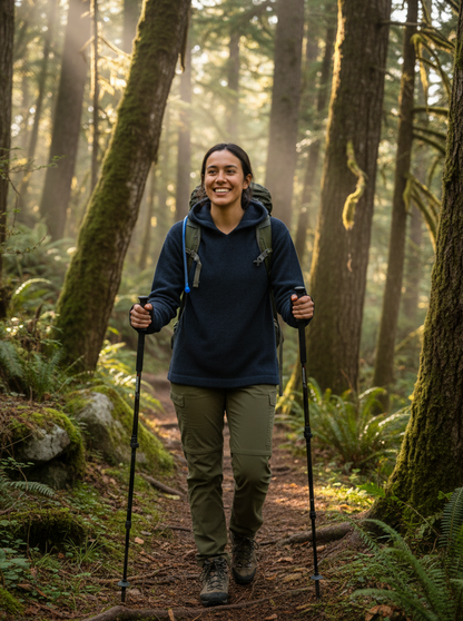 Alpaca Blend Hoodie – Navy Blue