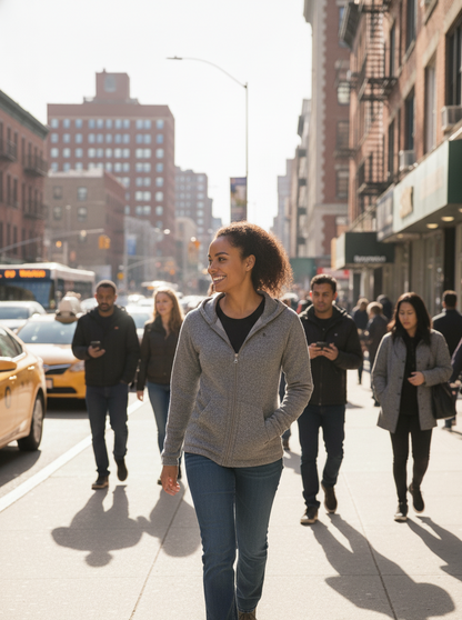 Unisex Alpaca Zip Hoodie in Light Gray