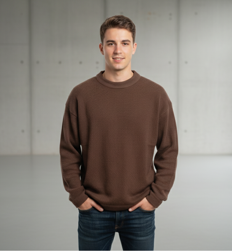 Unisex Alpaca Blend Sweater | Chocolate Brown