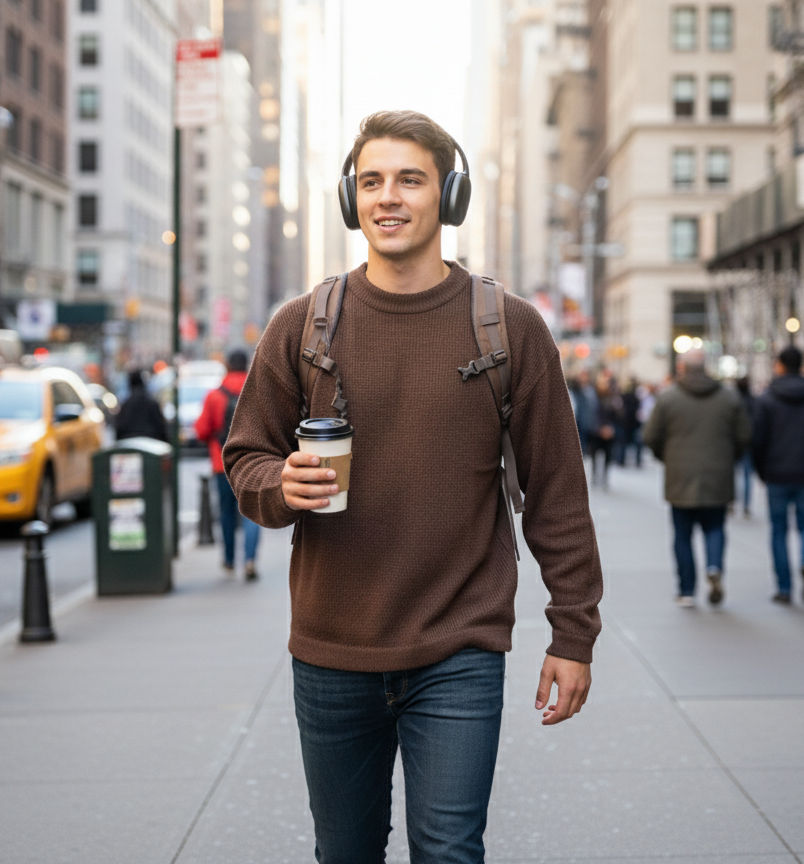 Unisex Alpaca Blend Sweater | Chocolate Brown