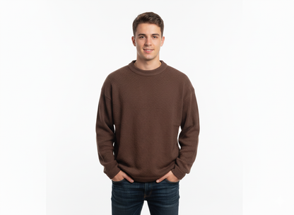 Unisex Alpaca Blend Sweater | Chocolate Brown