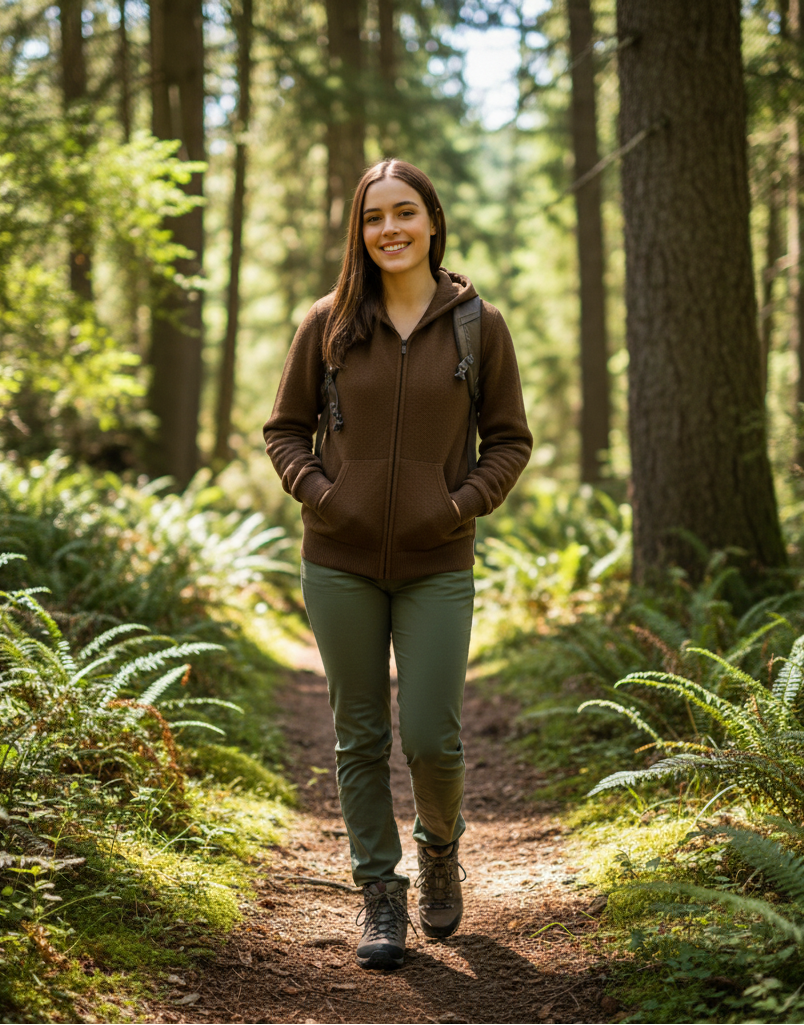 Chocolate Alpaca Blend Zip Hoodie