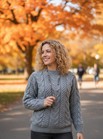 Hand Knitted Alpaca Sweater for Women