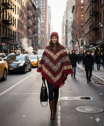 Mexican Urban Poncho for Women