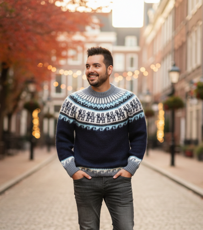 Ski Fair Isle Alpaca Sweater for Men