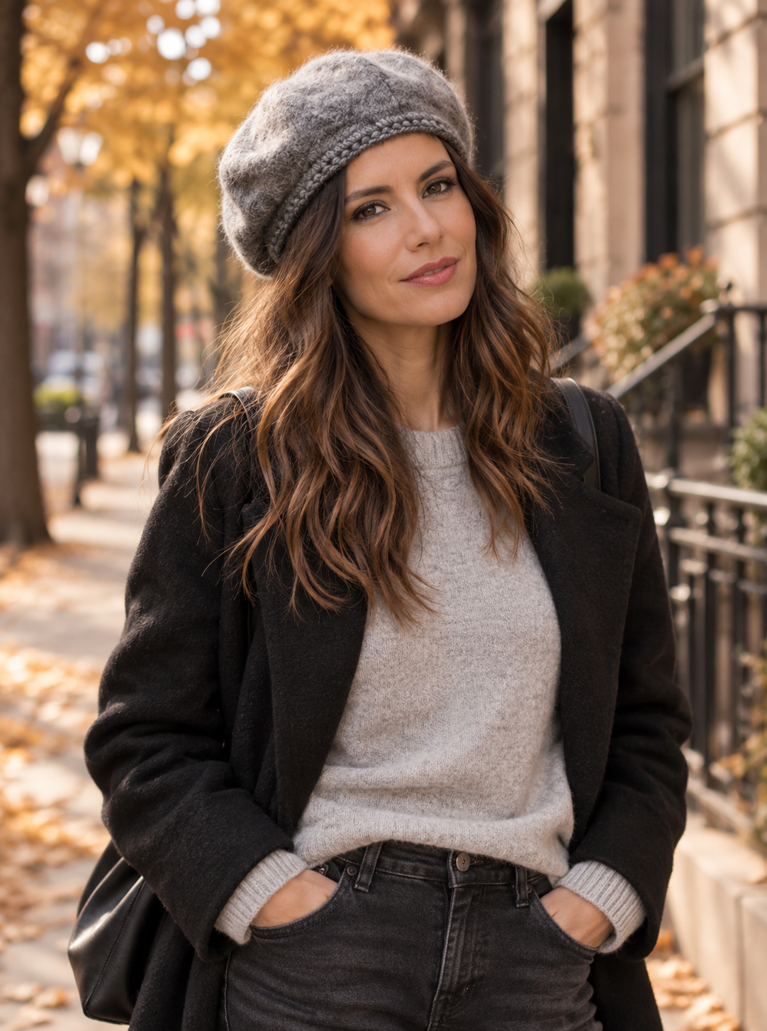 Gray Alpaca Beanie