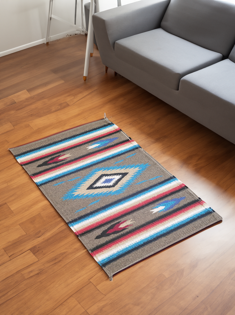 Aztek Alpaca Rug | Mexican Rug | Dark Gray – Gamboa