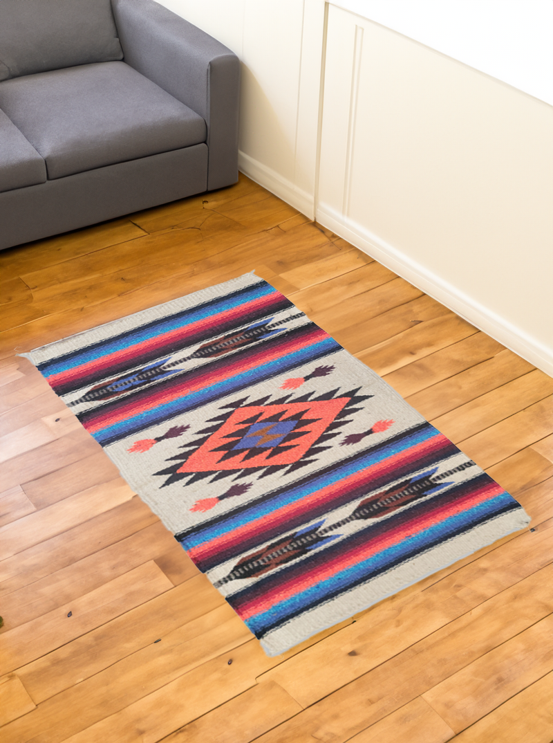 Colorful Mexican Aztek Alpaca Rug – Gamboa