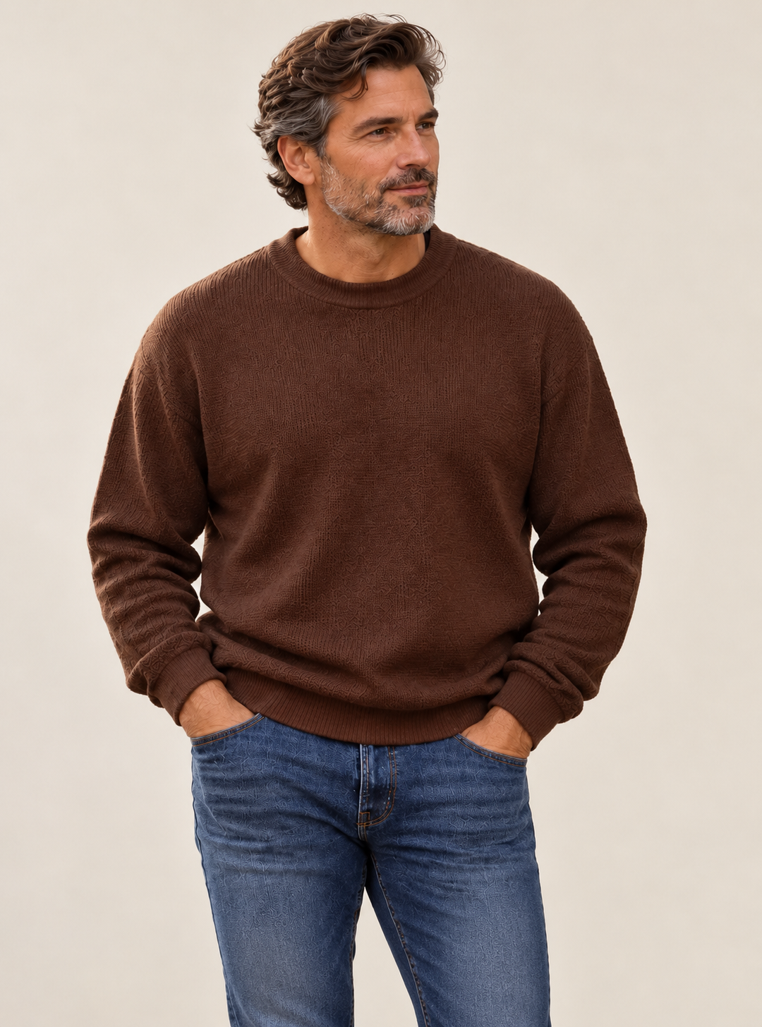Unisex Alpaca Blend Sweater | Chocolate Brown