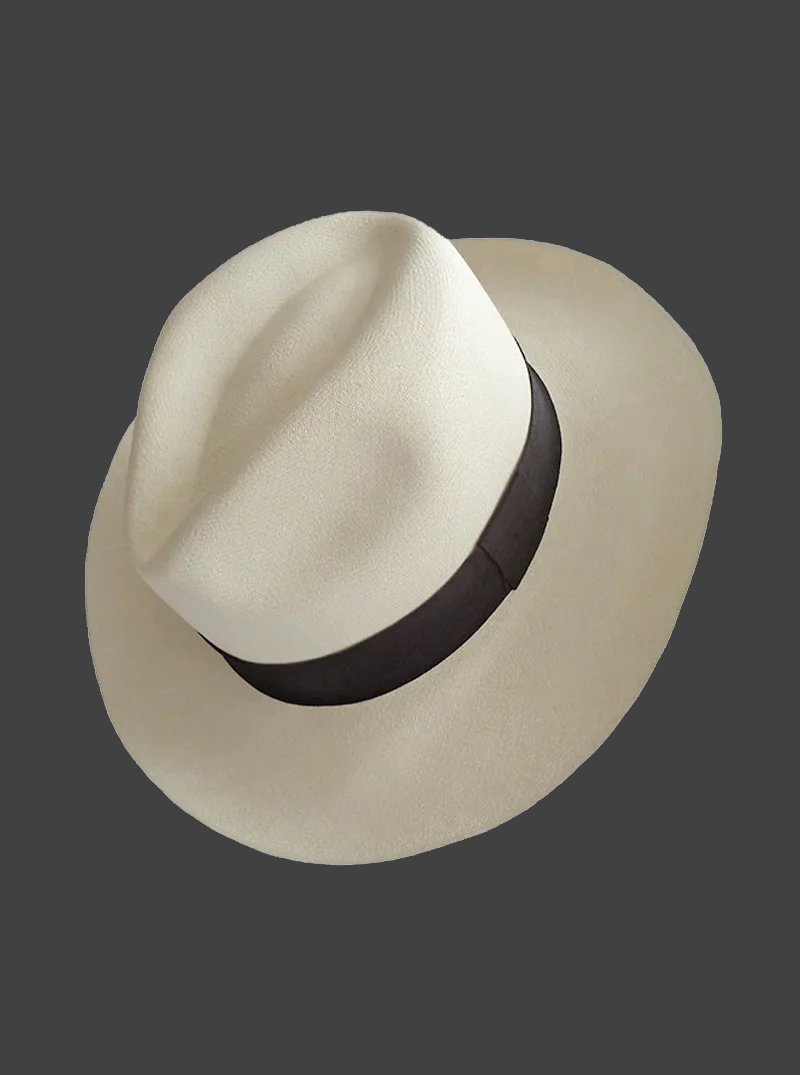 Chapéu Panamá Montecristi - Fedora para Homens (Grau 25)
