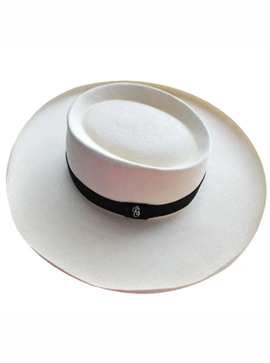 Sombrero de Panamá Montecristi Chemise de Ala Ancha para Hombre