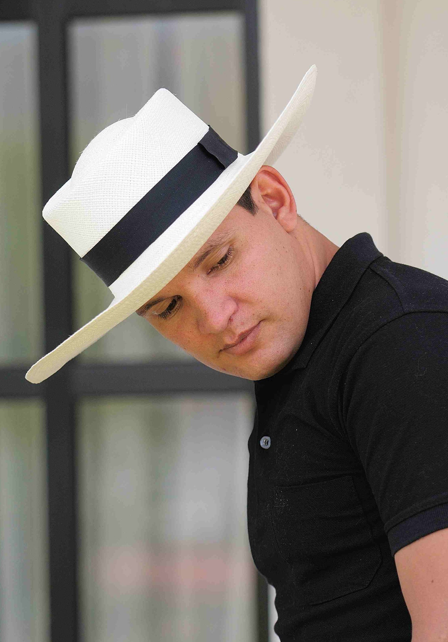 Chapeau Panama Cuenca Blanc Chemise pour Homme (Qualite 3-4)