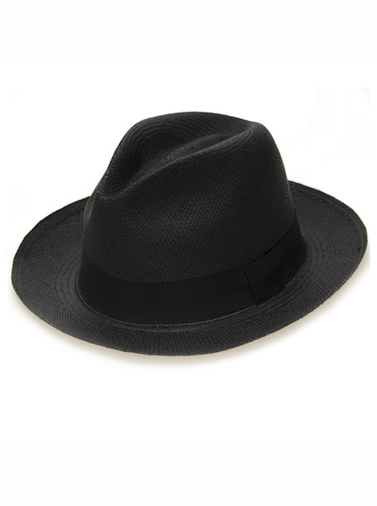 Panamahut für Herren Schwarzer Fedora-Hut