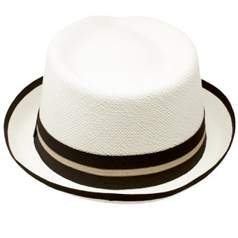 Sombrero de Panamá Blanco para Mujer - Trilby