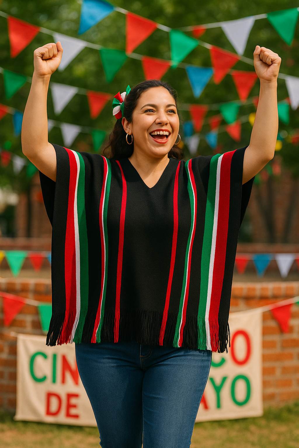 Black Mexican Poncho