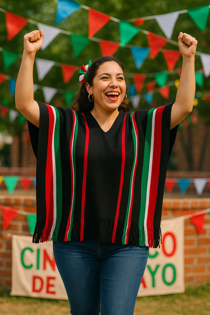 Black Mexican Poncho