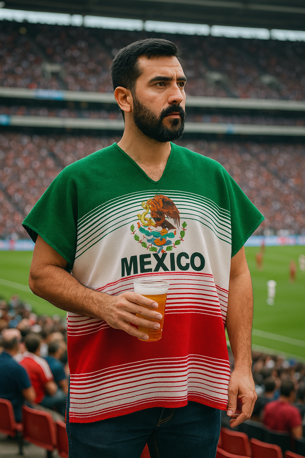 Mexican Flag Poncho