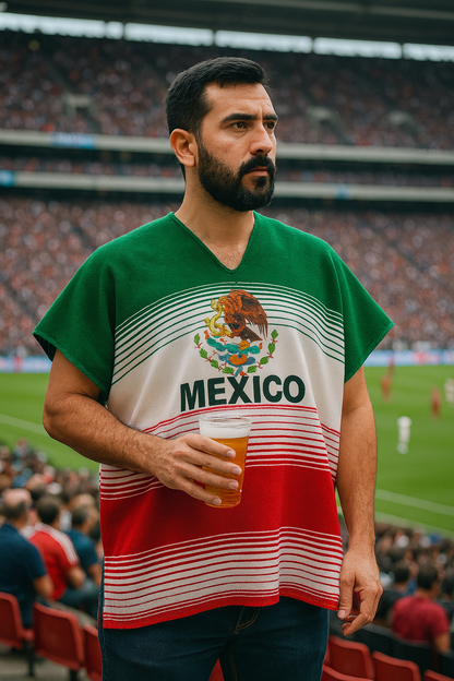 Mexican Flag Poncho