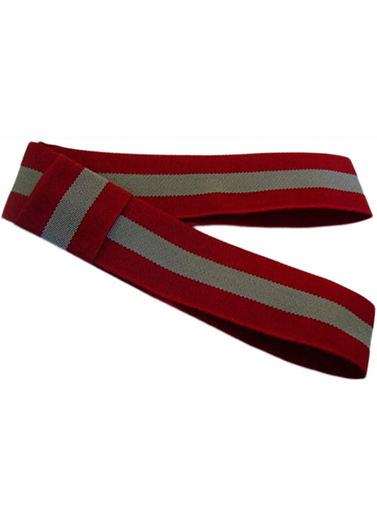 Standard-Panamahut-Band – Rot mit Grau