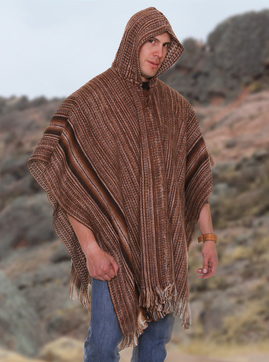 Rustic Mens Poncho With Shades