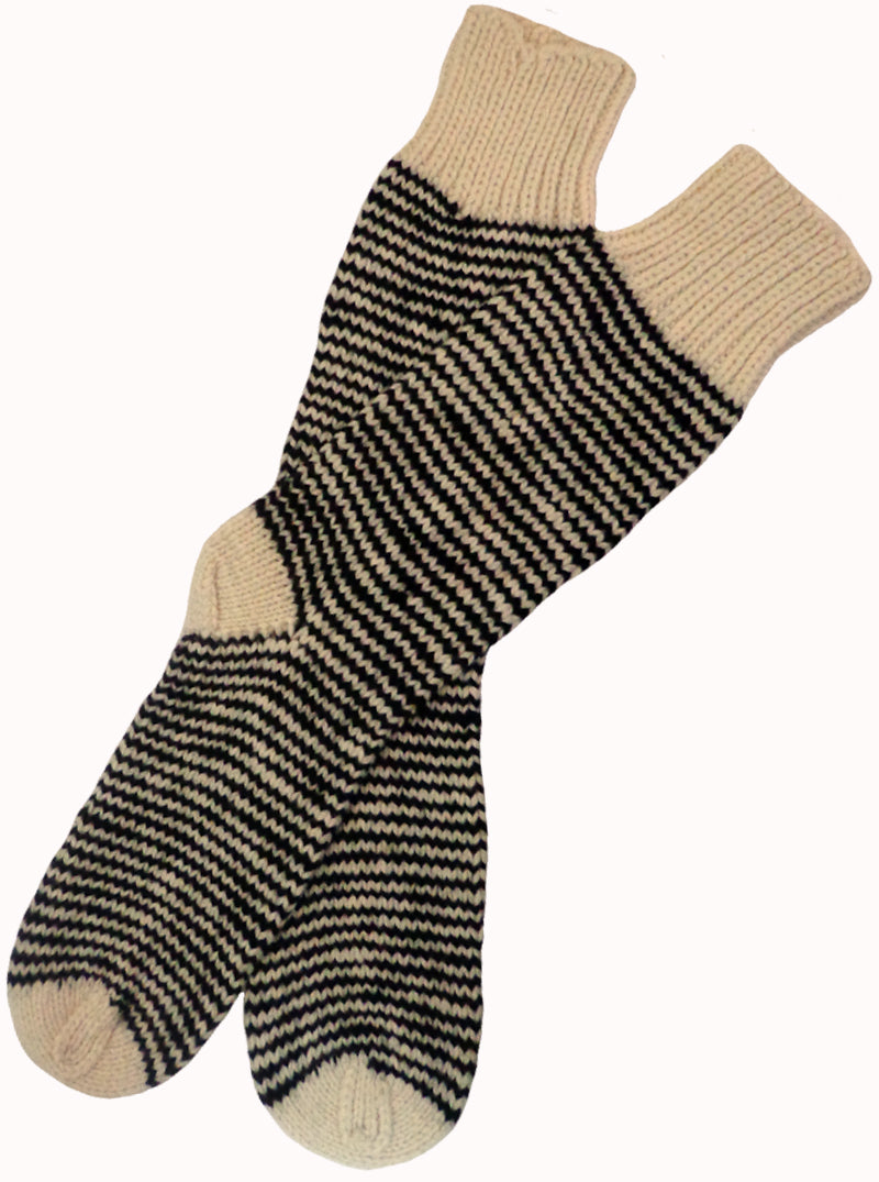 Alpaka gestreiften Socken - Wurm