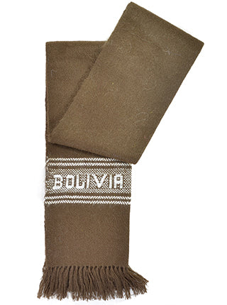 Bolivian Brown Alpaca Scarf