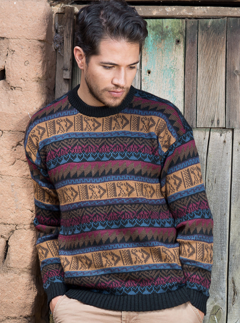 Andean Style Alpaca Sweater for Men