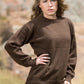 Suéter de Alpaca para Mujer Café