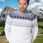 Andean White Alpaca Sweater for Men