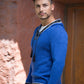 Blue Andean Alpaca Hoodie for Men