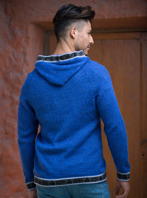 Pullover mit Kapuze-Blau