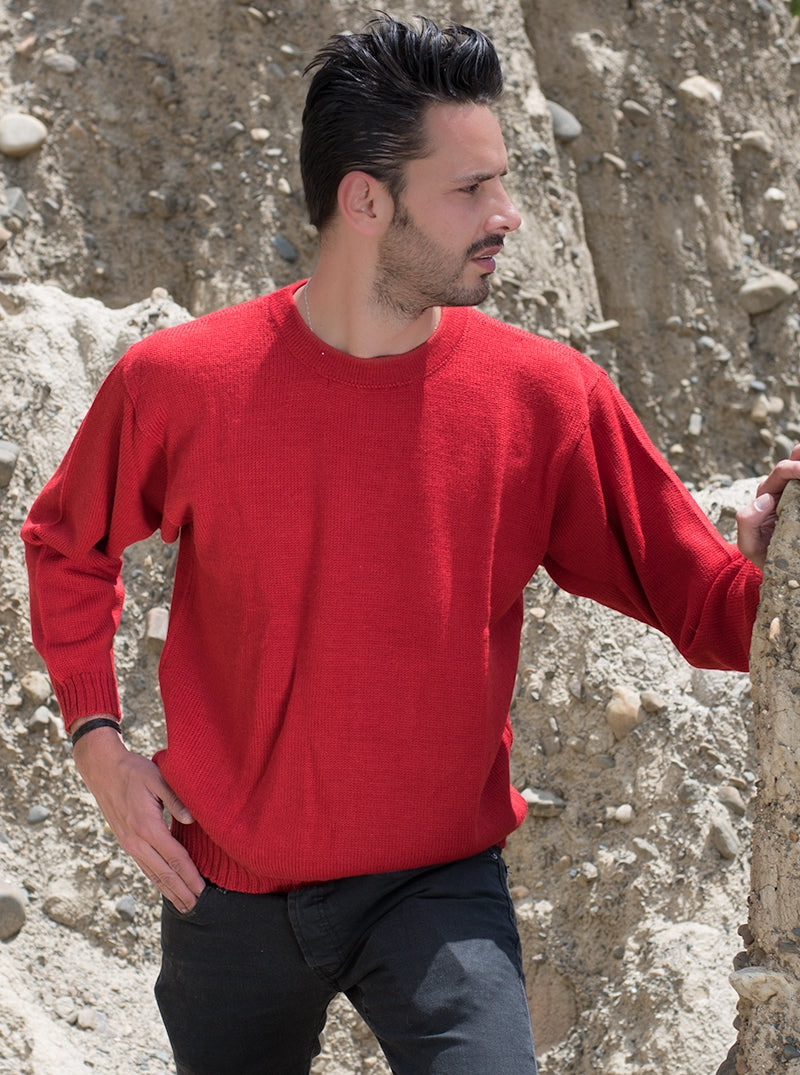 Premium Alpaca Crewneck Sweater for Men