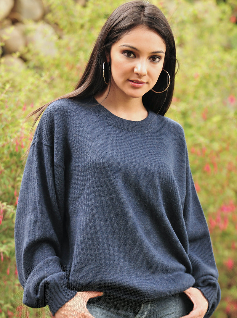 Premium Alpaca Crewneck Sweater for Women