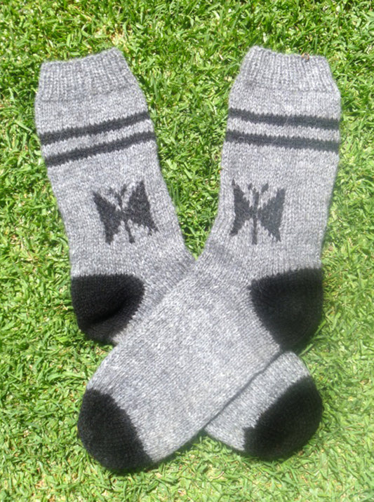 Gray and Black Alpaca Socks