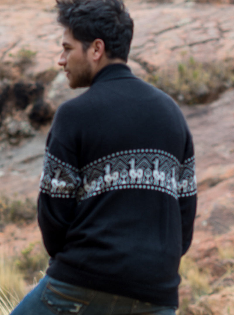 Sweater Llamitas Negro