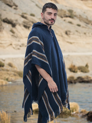 Laine Poncho Chaud Homme Poncho Polaire Homme Hiver Chaud Poncho
