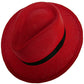 Chapéu Panamá Cuenca - Ausin Vermelho para Homens (Grau 3-4)